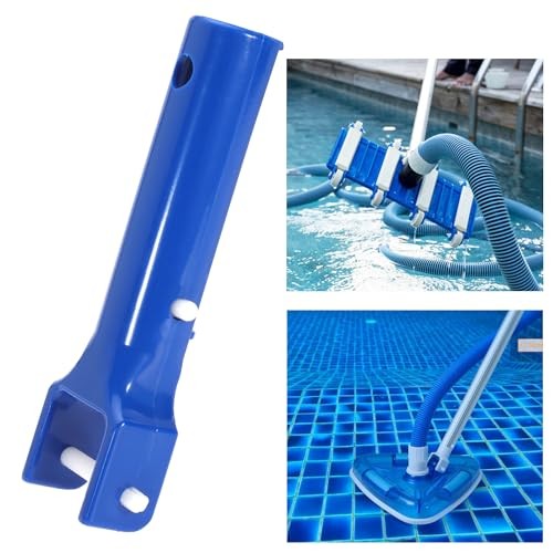 2 Pcs Pool Vacuum Head Handle with 4 Pcs Butterfly V-Clips and Pins fits for