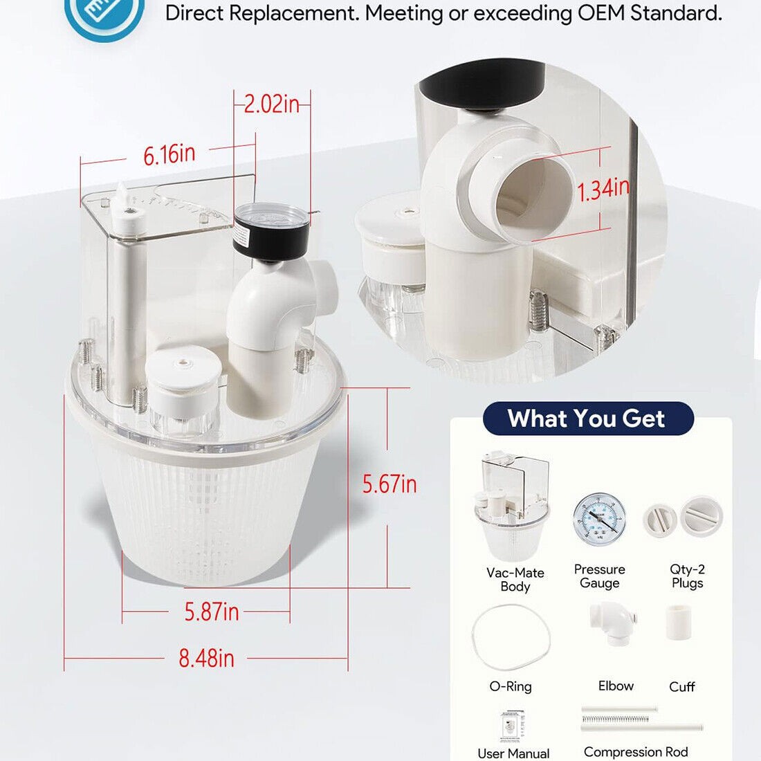 Part for R211100 Vac-Mate Pool Cleaner Dispenser Box Vacuum Skimmer Attachment