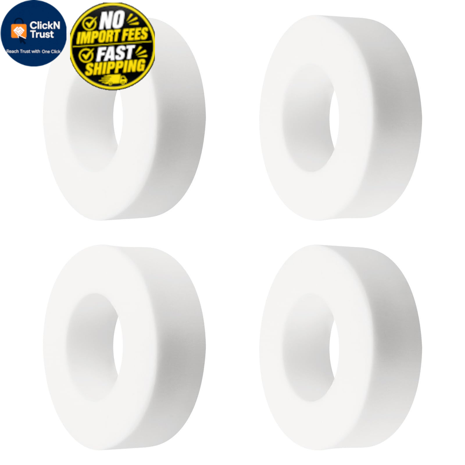 Screw Man Pool Cleaner Climbing Rings (4 Pack) Fits for Dolphin White