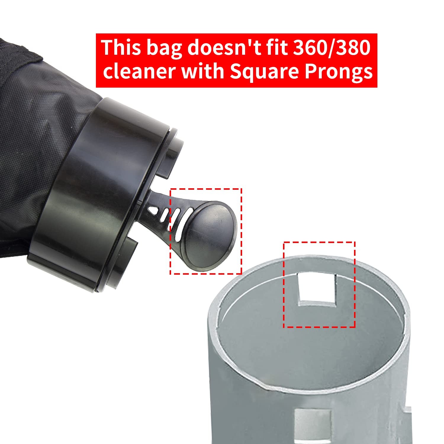 Nylon Mesh Pool Cleaner Bags with Zipper Replacement for Polaris 280 & 480 2