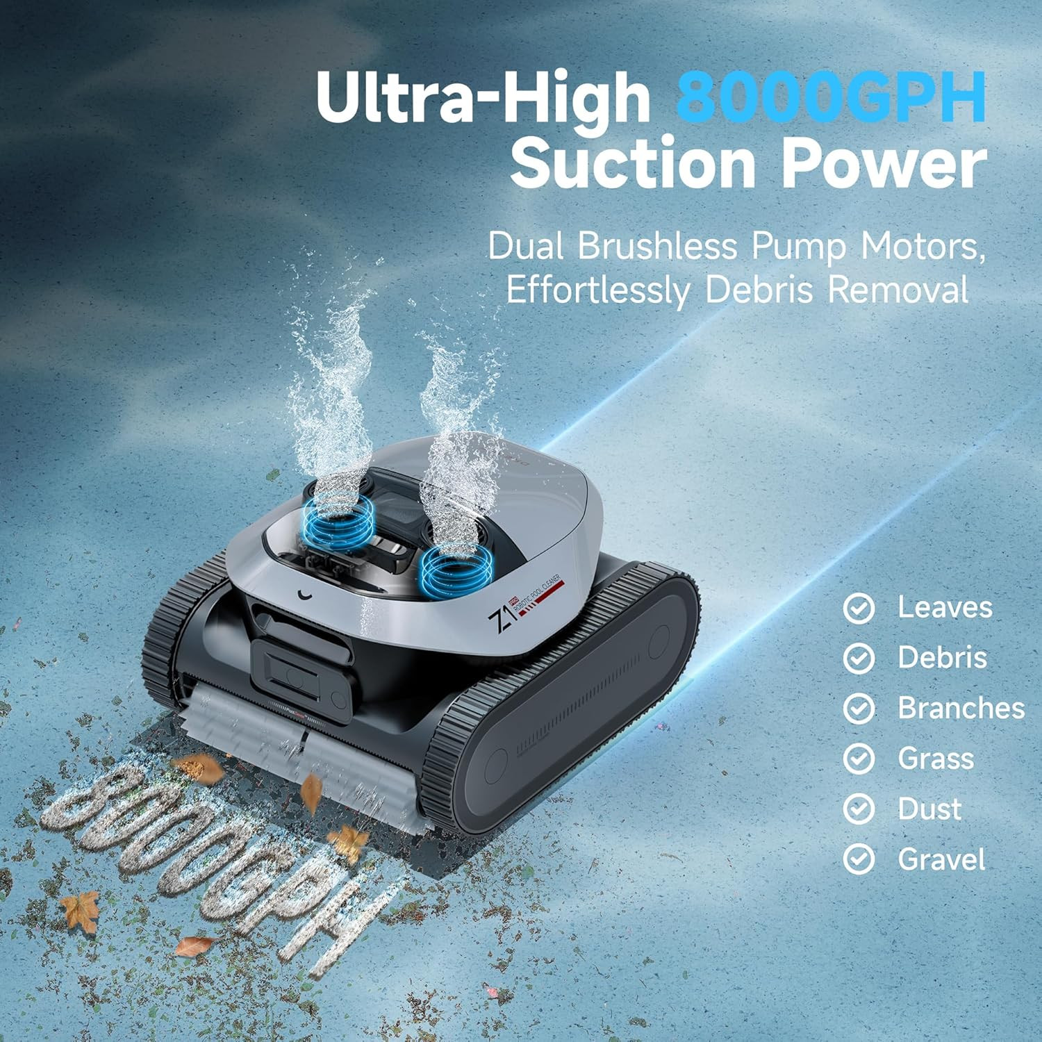 Wall & Waterline Cleaning, up to 180+ Min, Auto-Retrieval, Automatic Pool Vacuum
