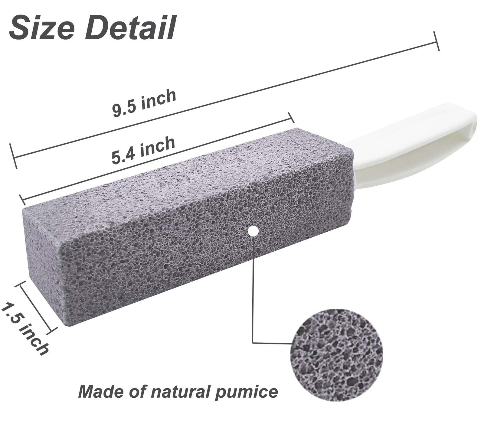 Pumice Stone for Toilet Cleaning with Handle Toilet Stone, Removing Hard Wate…