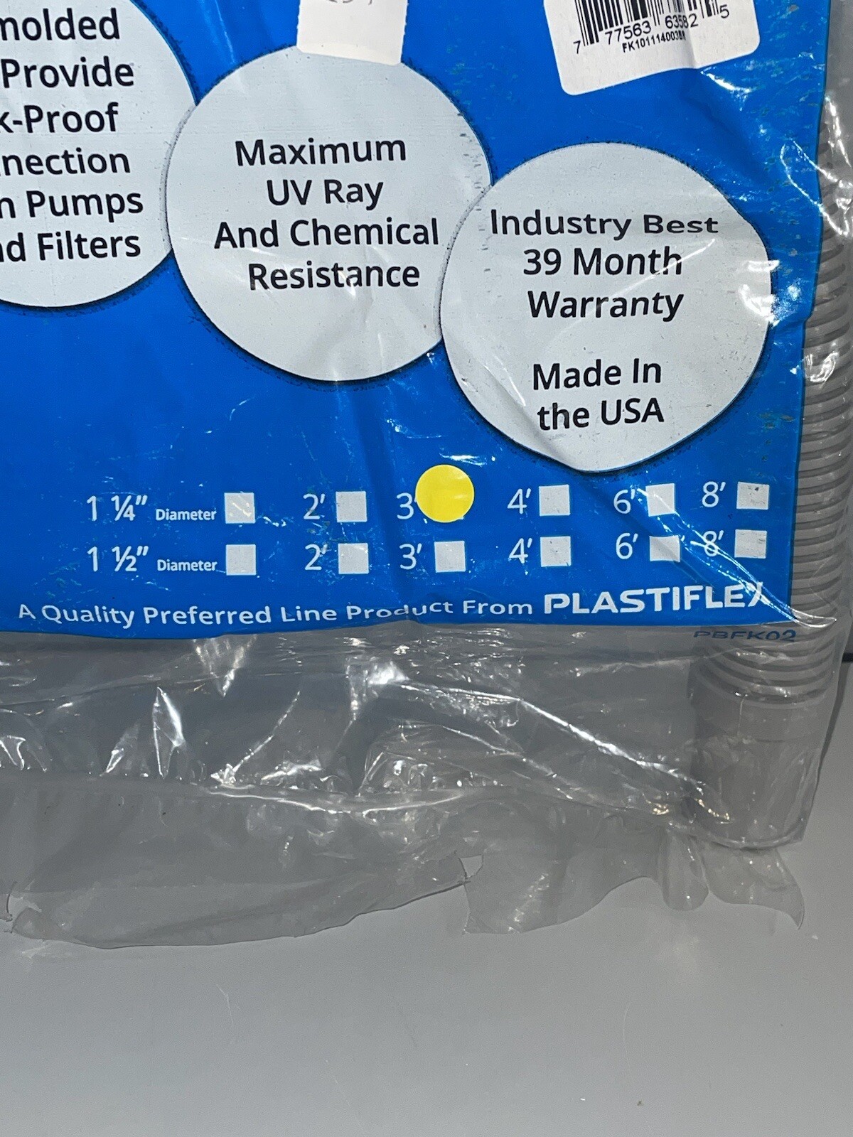 Plastiflex Deluxe FloKing Swimming Pool Filter Connection Hose – 3&prime; x 1.25&Prime;
