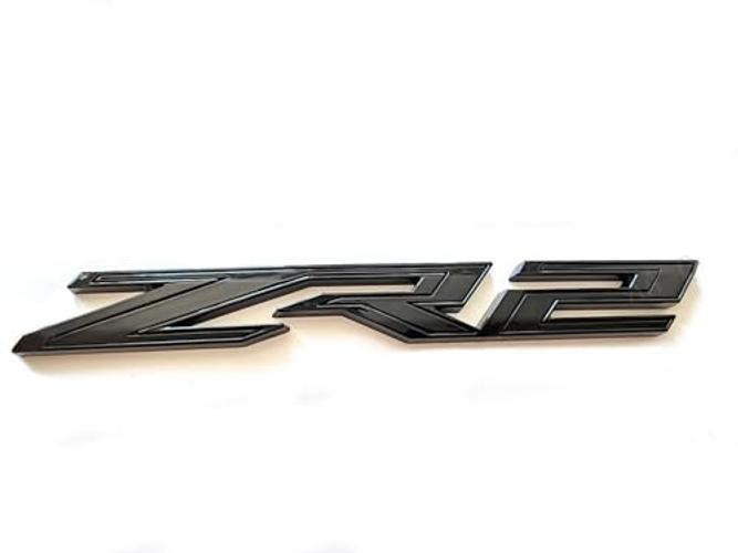 3pack OEM Two Side ZR2 Emblems Badges Plus Rear ZR2 Compatible with All Black