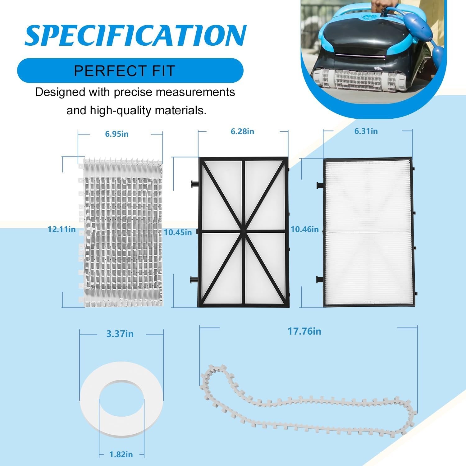 Tune-up Kit for Maytronics Dolphin Nautilus CC Plus Robotic Pool Cleaner Include