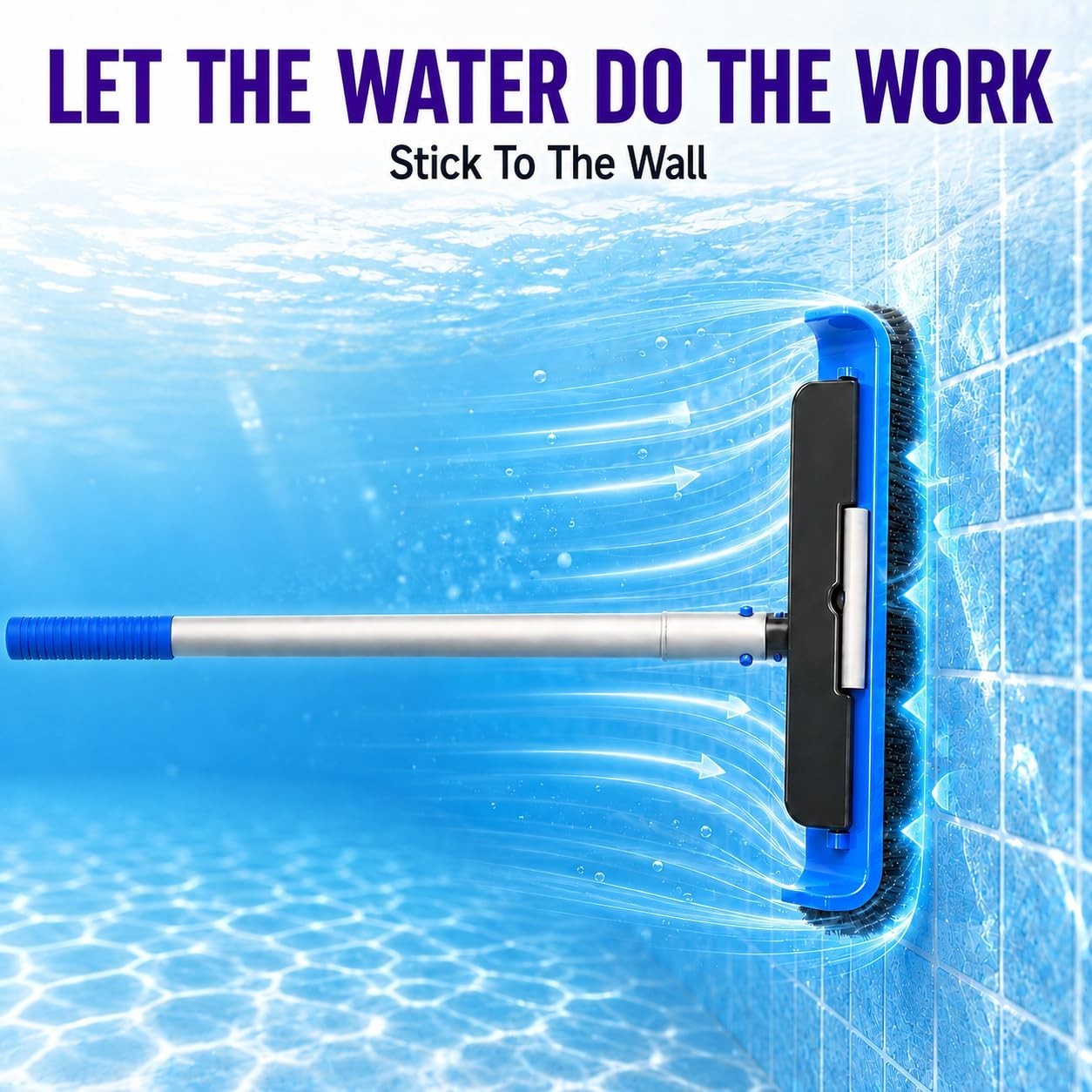 All-in-One Pool Cleaning Kit – Heavy Duty Leaf Skimmer, Brush & Adjustable Pole