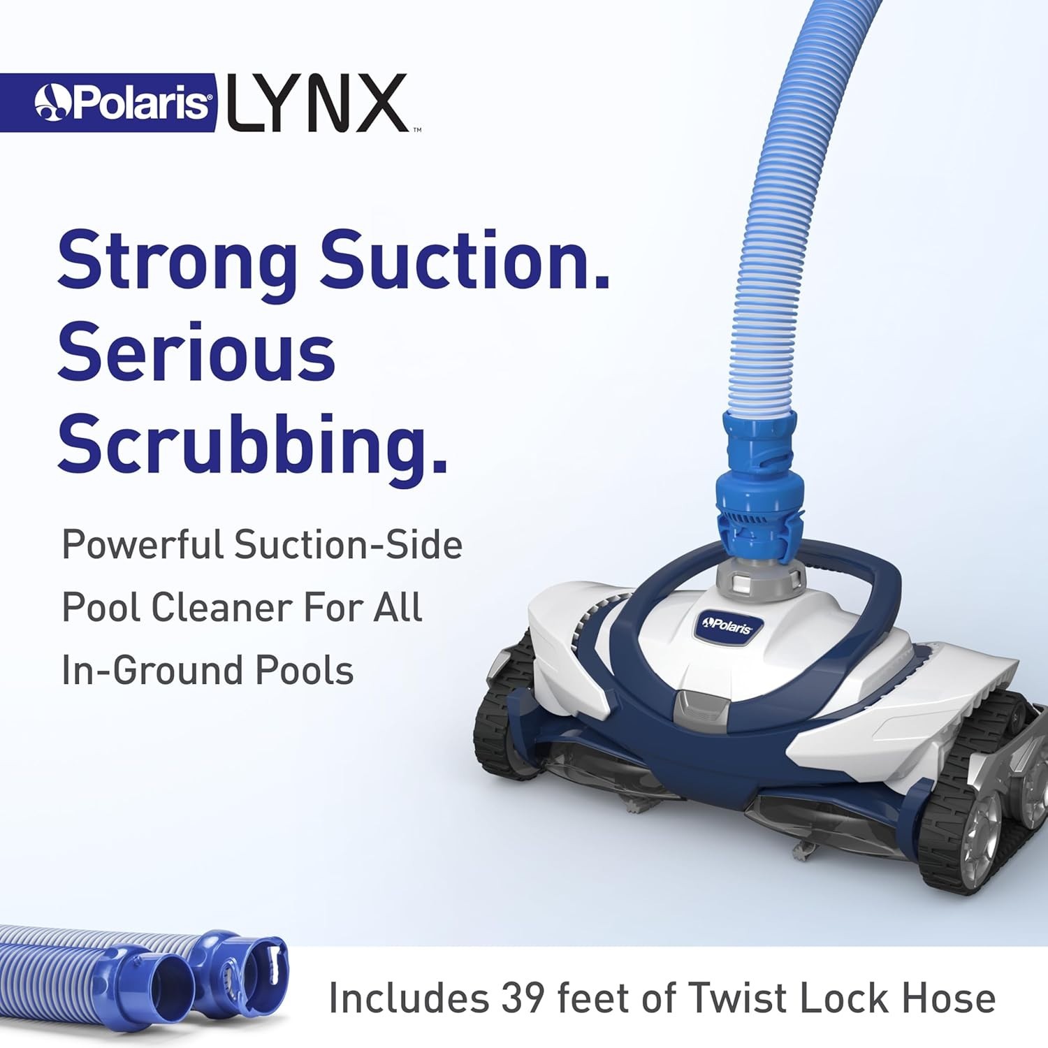 Polaris Lynx Premium Suction-Side Automatic In Ground Pool Cleaner w/ 39ft Hose