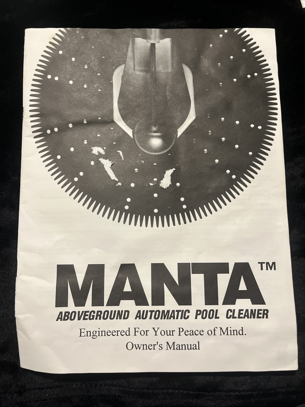MANTA Above Ground Automatic Pool Cleaner User Manual Instructions Guide