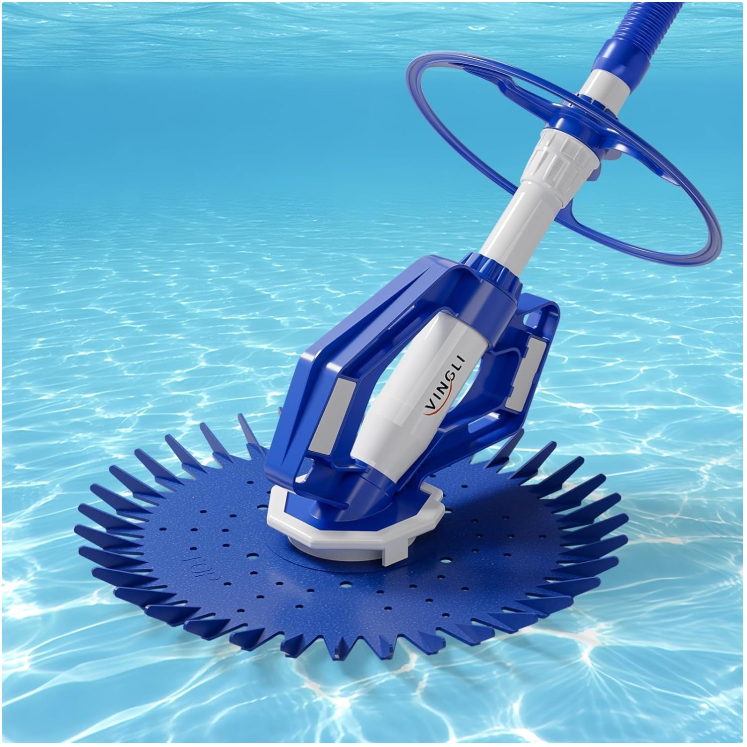 Automatic Pool Vacuum Cleaner with 33FT Hoses – Navy Blue