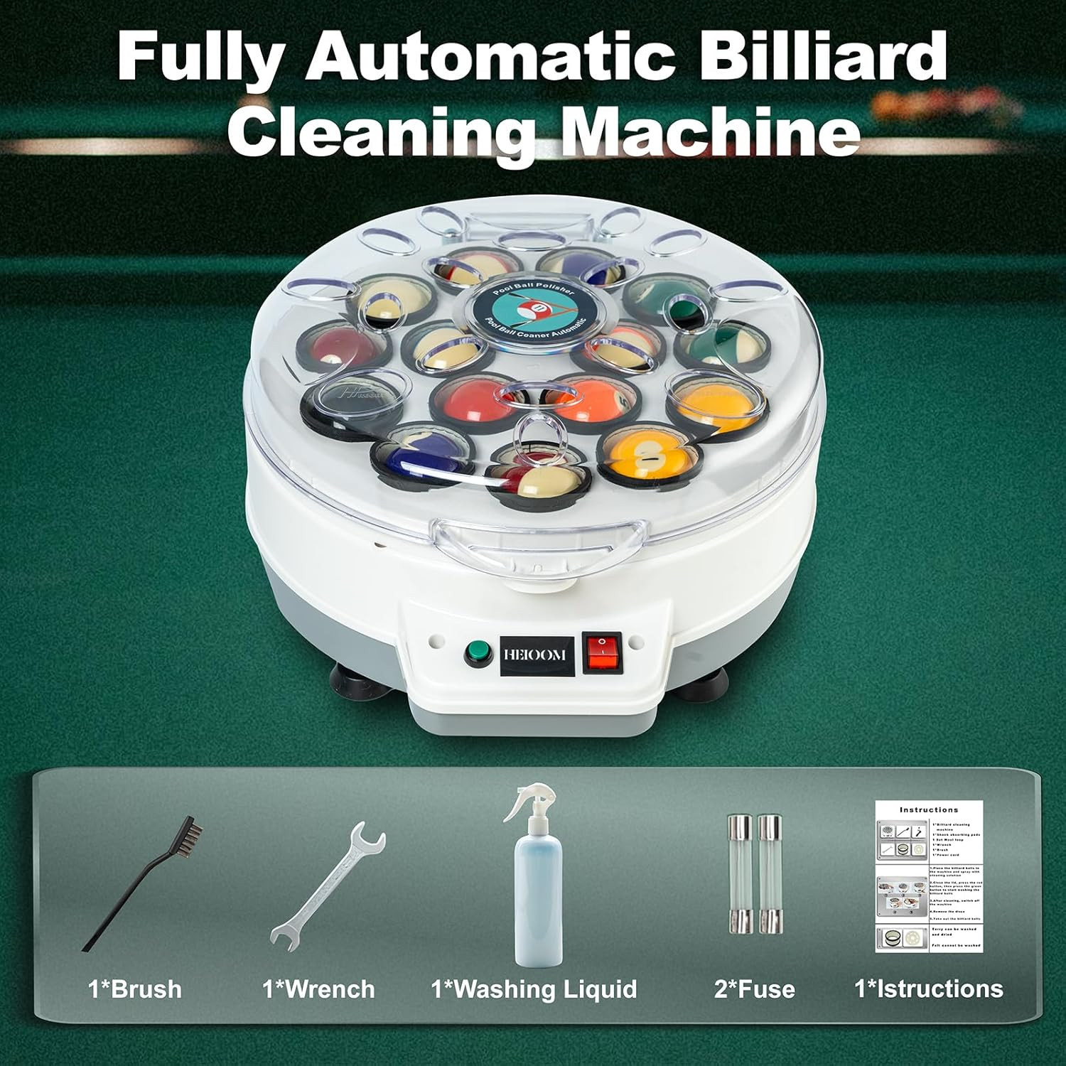 Pool Ball Cleaner Pool Ball Polishing Cleaning Machine Billiard Ball Cleaner Ele