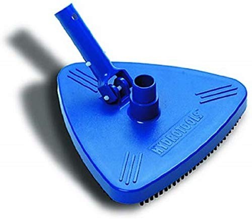 Manual Pool Vacuum Head Weighted Triangle Shape With Bristles Swivel Hose Clean