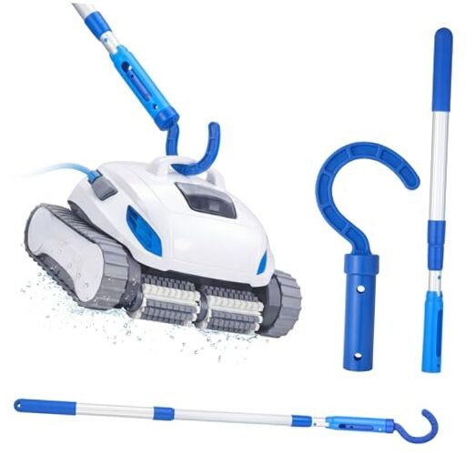 Hushee Hook for All Robotic Pool Cleaner with 45 » Telescopic Aluminum Pole
