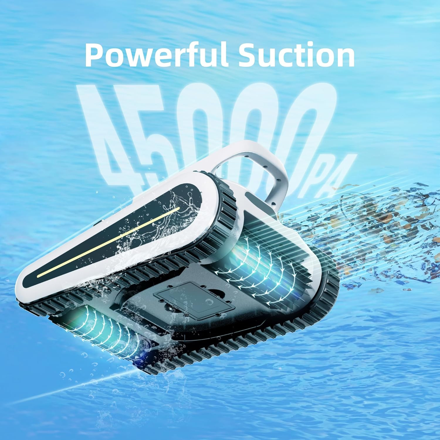 Auto Pool Cleaner Pool Vacuum 3 Cleaning Modes Floor Walls&Waterline Scrubber