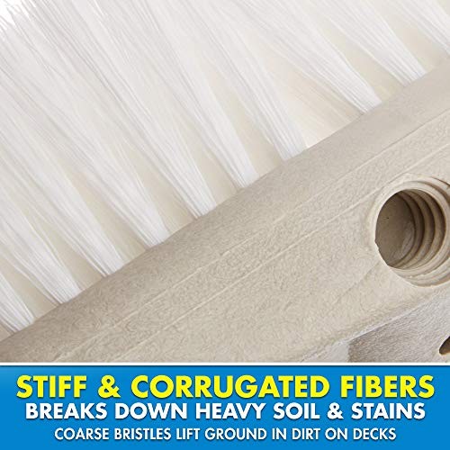 8&Prime; Heavy Duty Cleaning Brush – Durable, High Standard 8&Prime; Brush White – Stiff
