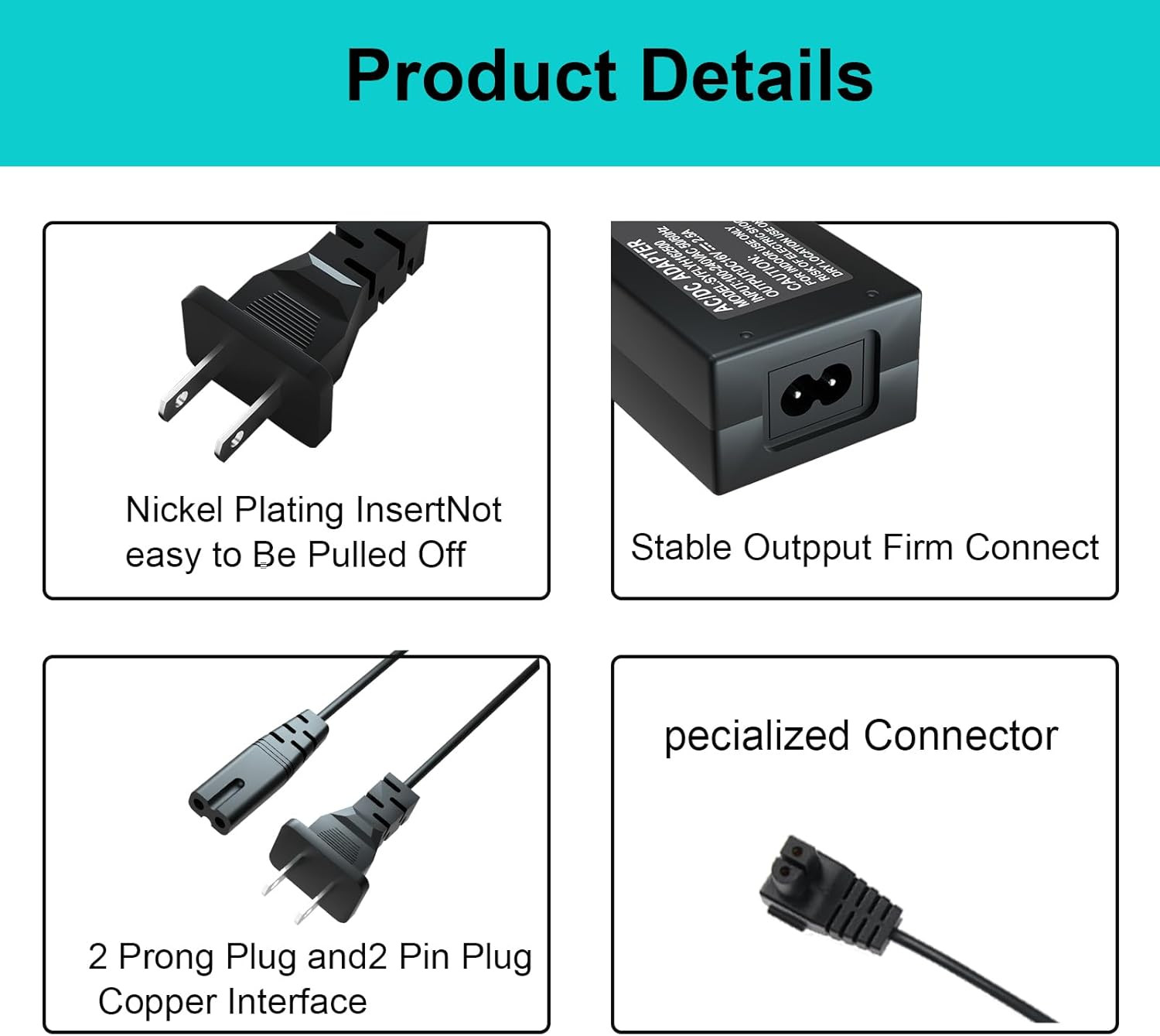 26V Adapter Charger for 21.6V Battery Pool Cleaner Compatible with Seauto Crab C