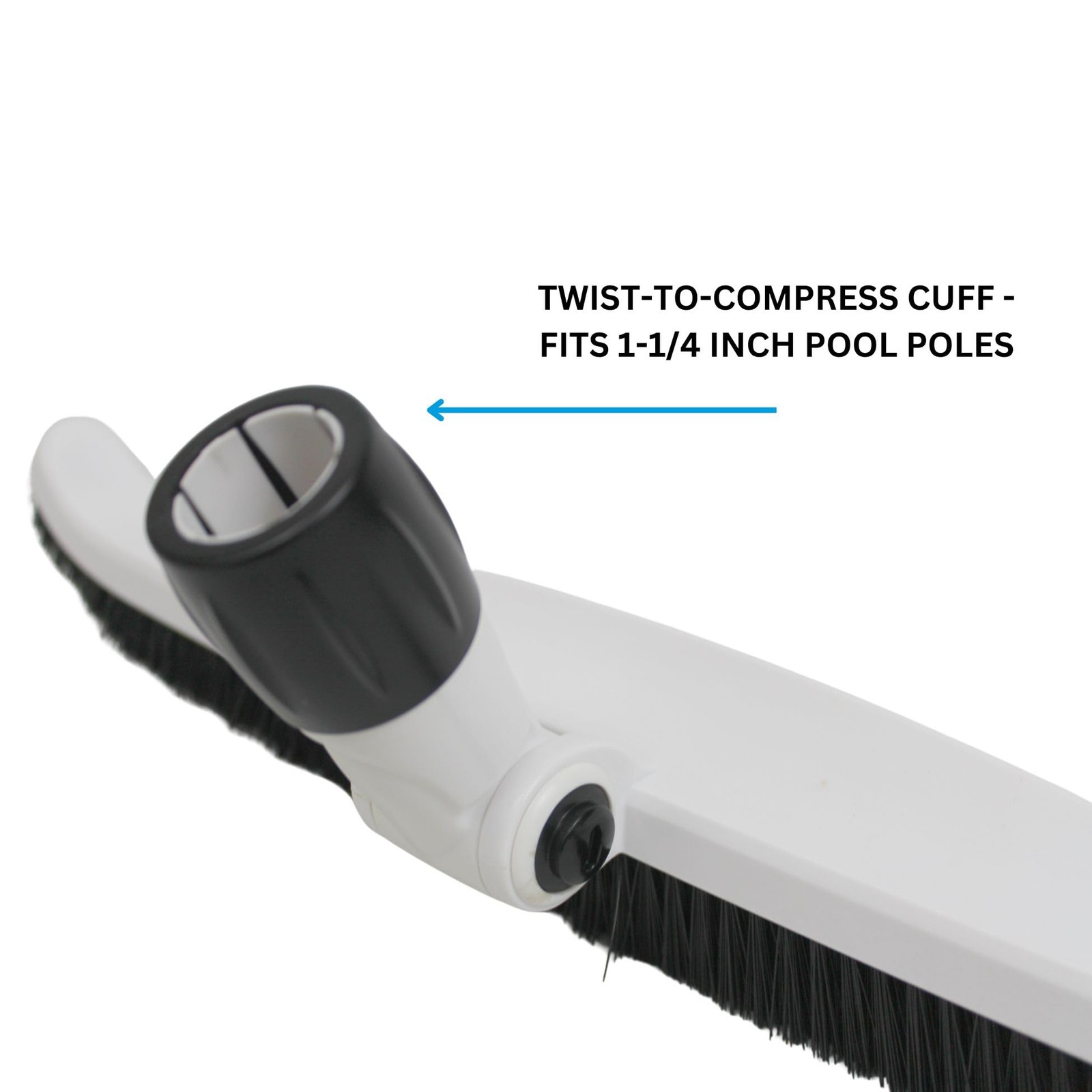 20 inch Pool Brush, Adjustable Multi-Angle Pool Wall Brush with Curved Edges …