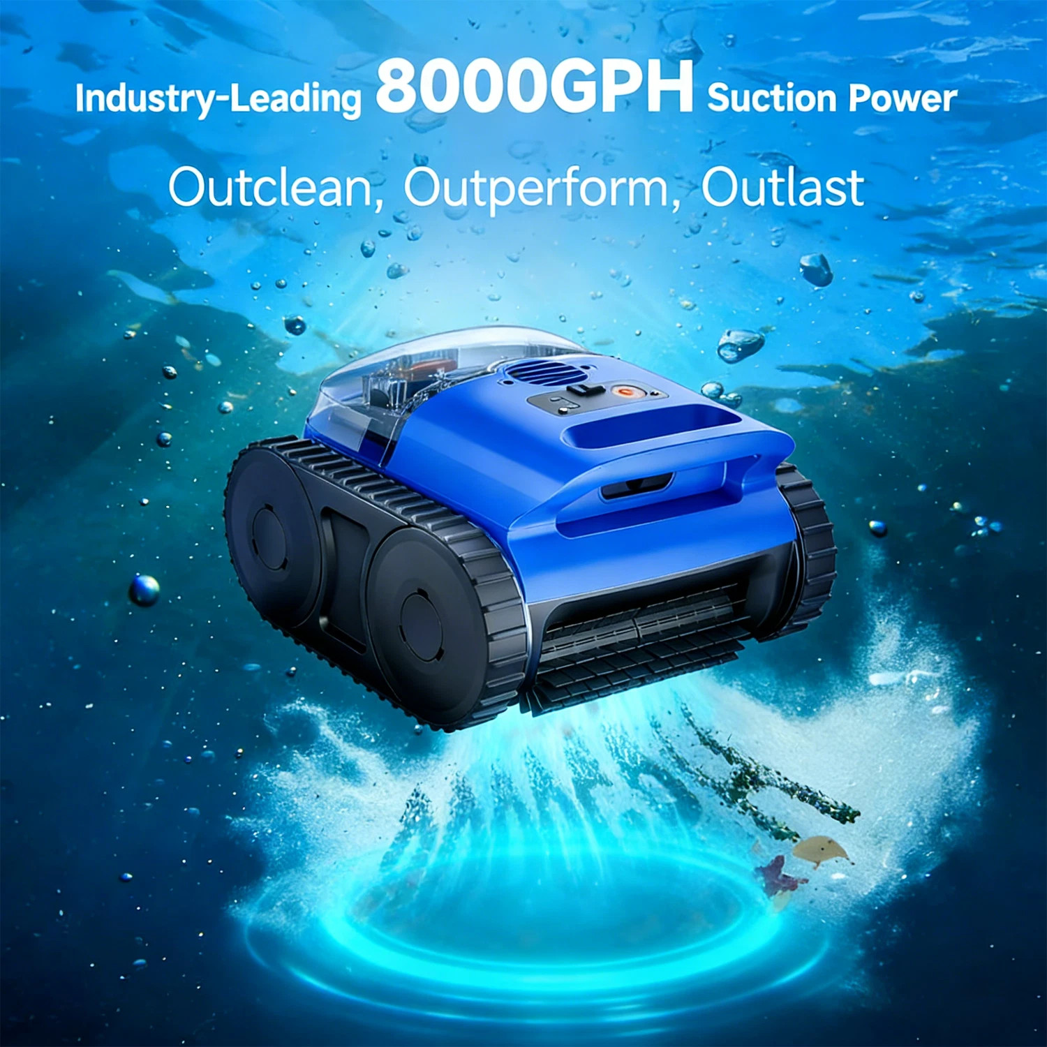 2026 Automatic Robotic Pool Vacuum Cleaner Wall Climbing Scrubber Inground Pools