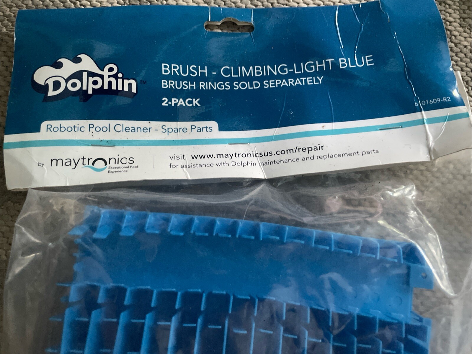 New Maytronics Dolphin Brush 2 Pack Light Blue 6101609-r2 Nautilus Triton + More