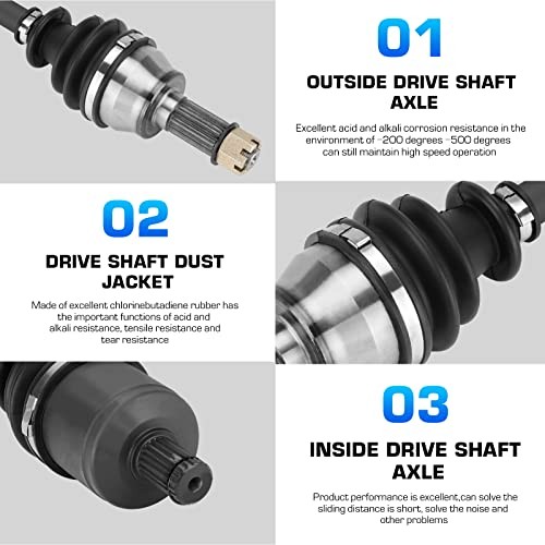 Front Left/Right Axles Shaft for Polaris General 1000/4 1000, RZR S 900/S 1000
