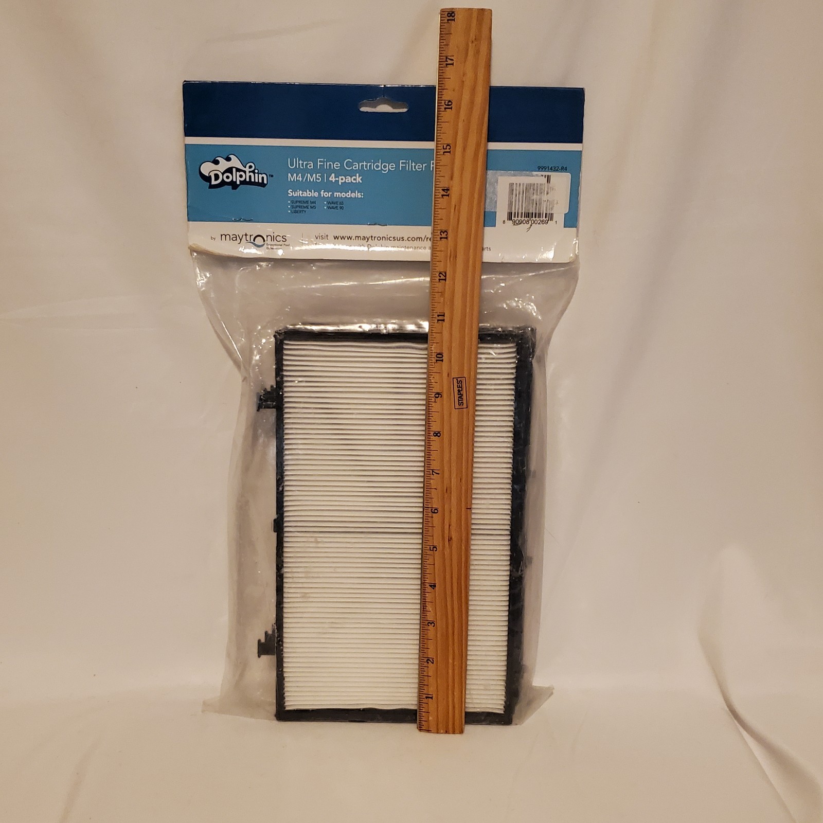 Maytronics Dolphin Large Ultra Fine Cartridge Filter Panel – 4 Pack
