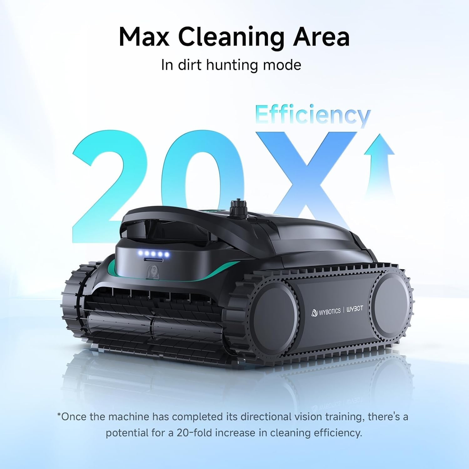 WYBOT M2 AI Pool Cleaner | App Control | 300min/4305sq.ft | 10,000mAh Brushless