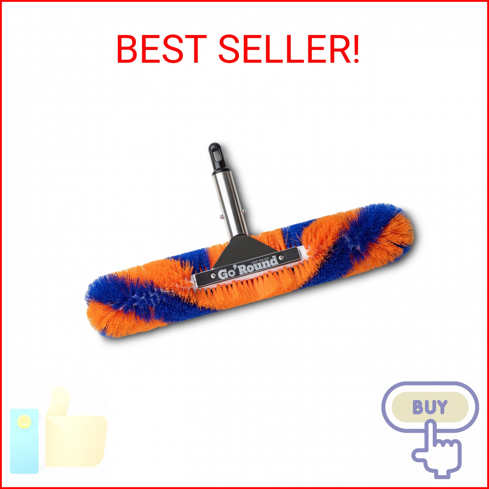 GoRound 360 Pro Pool Brush 18 inches