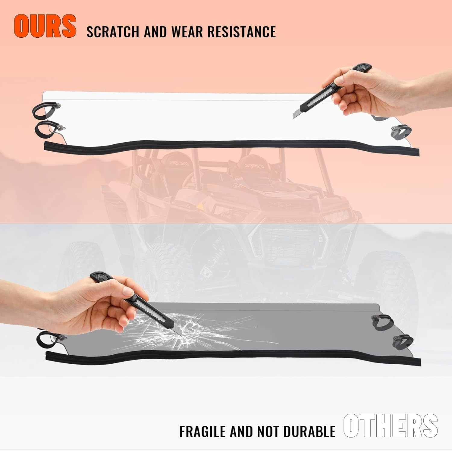 Polaris RZR Windshield Clear Half Polycarbonate 2008-2013 UTV Front 800