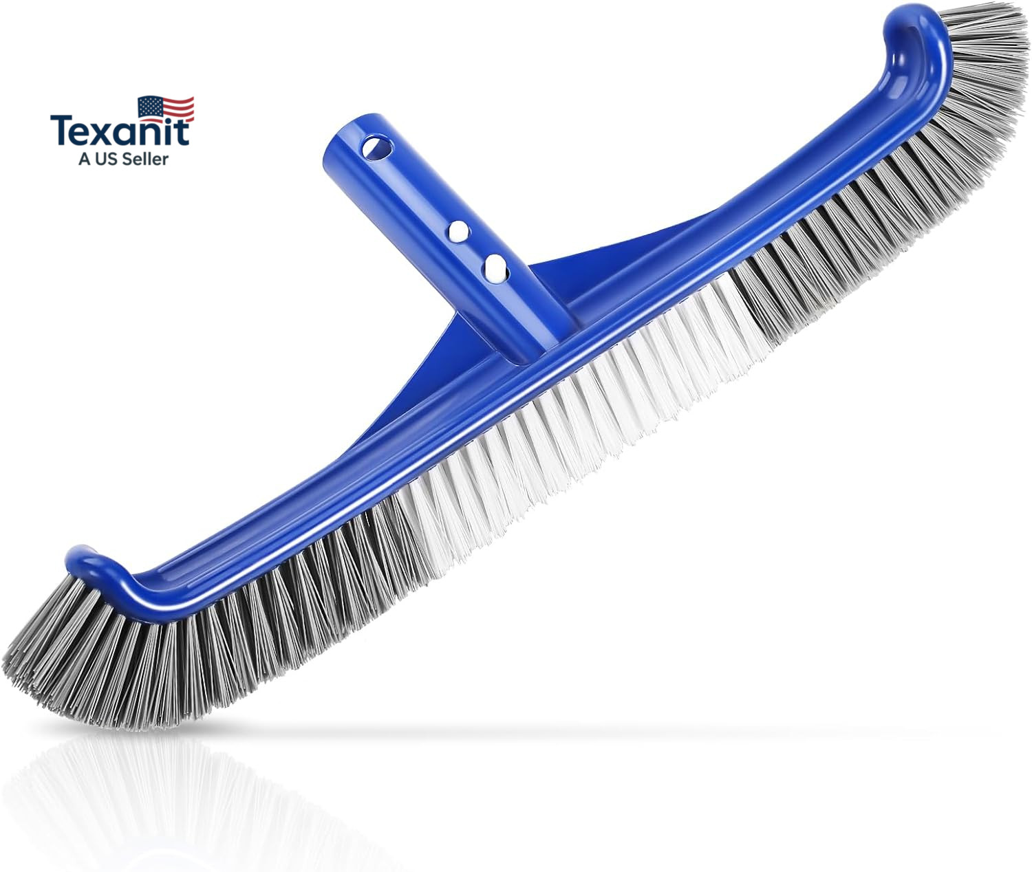 Pool Brush Head, 17&Prime; Pool Brushes for Cleaning Pool Walls, Curved Ends High-Effi
