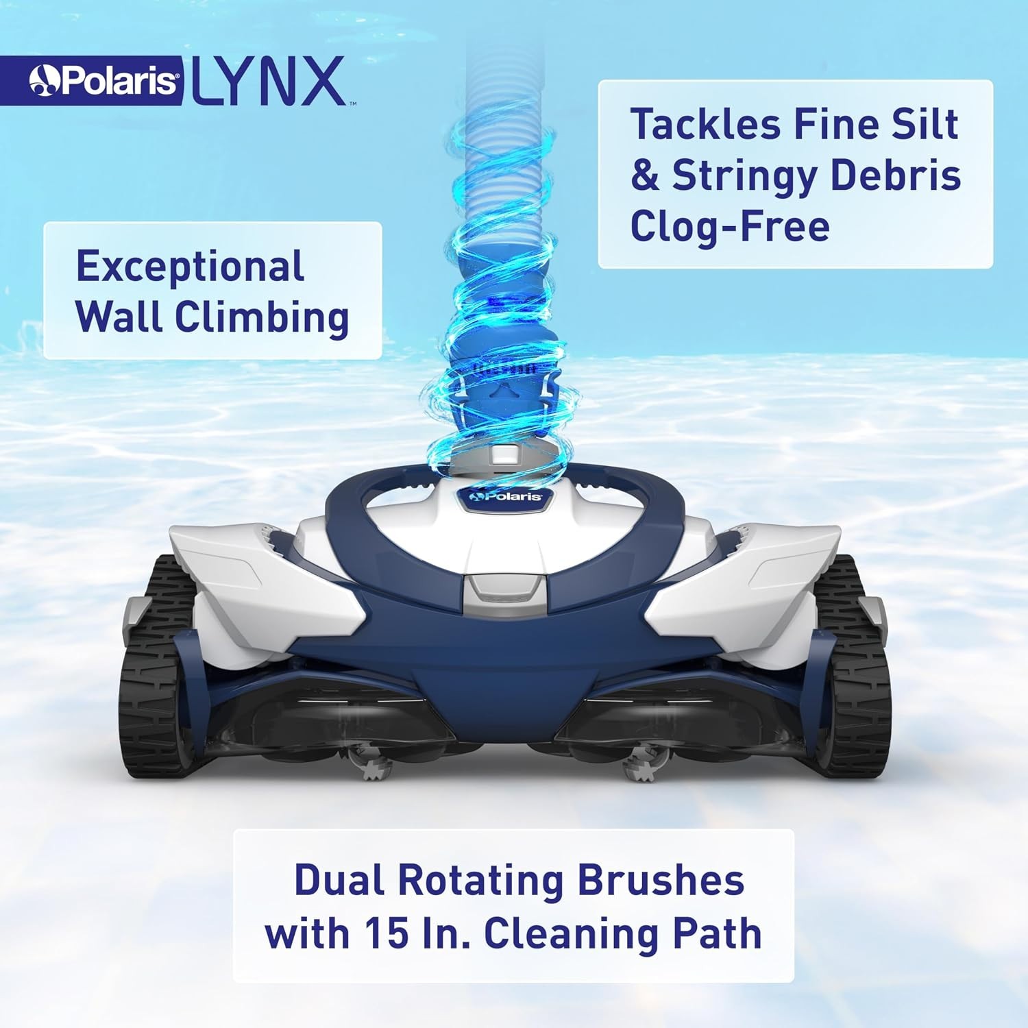 Polaris Lynx Premium Suction-Side Automatic In Ground Pool Cleaner w/ 39ft Hose