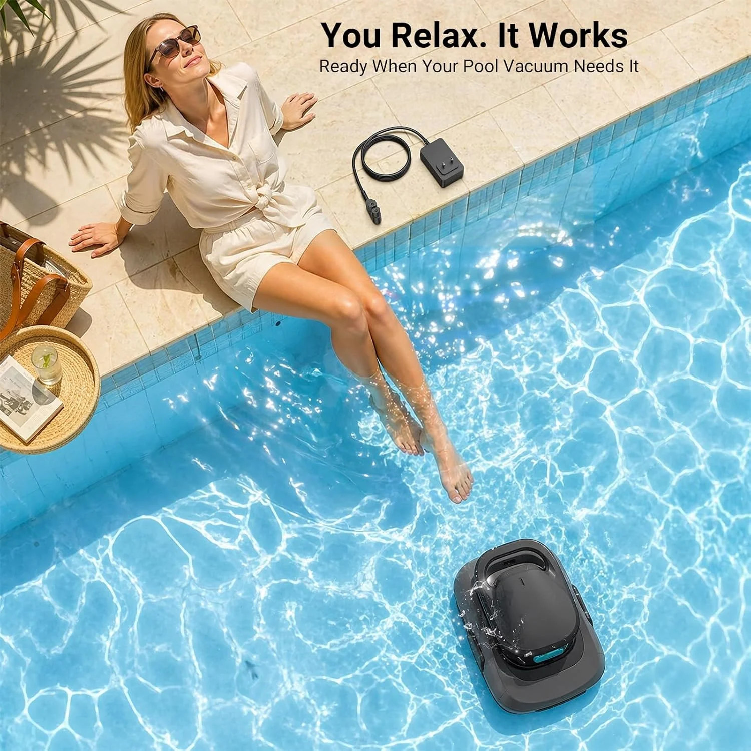 Pool Vacuum Charger Adapter Replacement Parts – Compatible with Aiper Scuba SE C