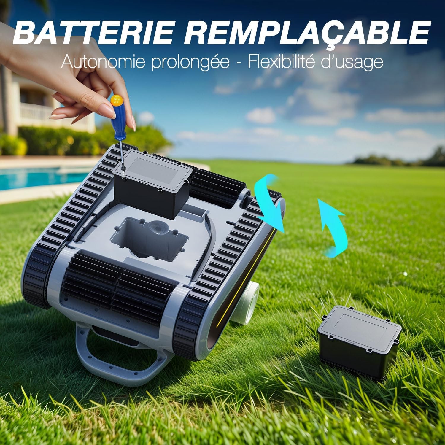 Seauto Abys 300 Cordless Robotic Pool Cleaner – Floor, Wall & Waterline