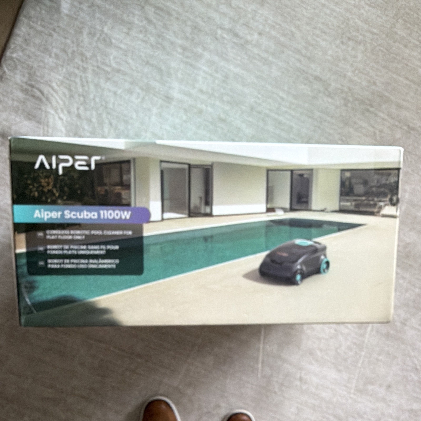 Aiper Scuba 1100W Cordless Robotic Pool Cleaner Flat Floor, 1000 sq ft