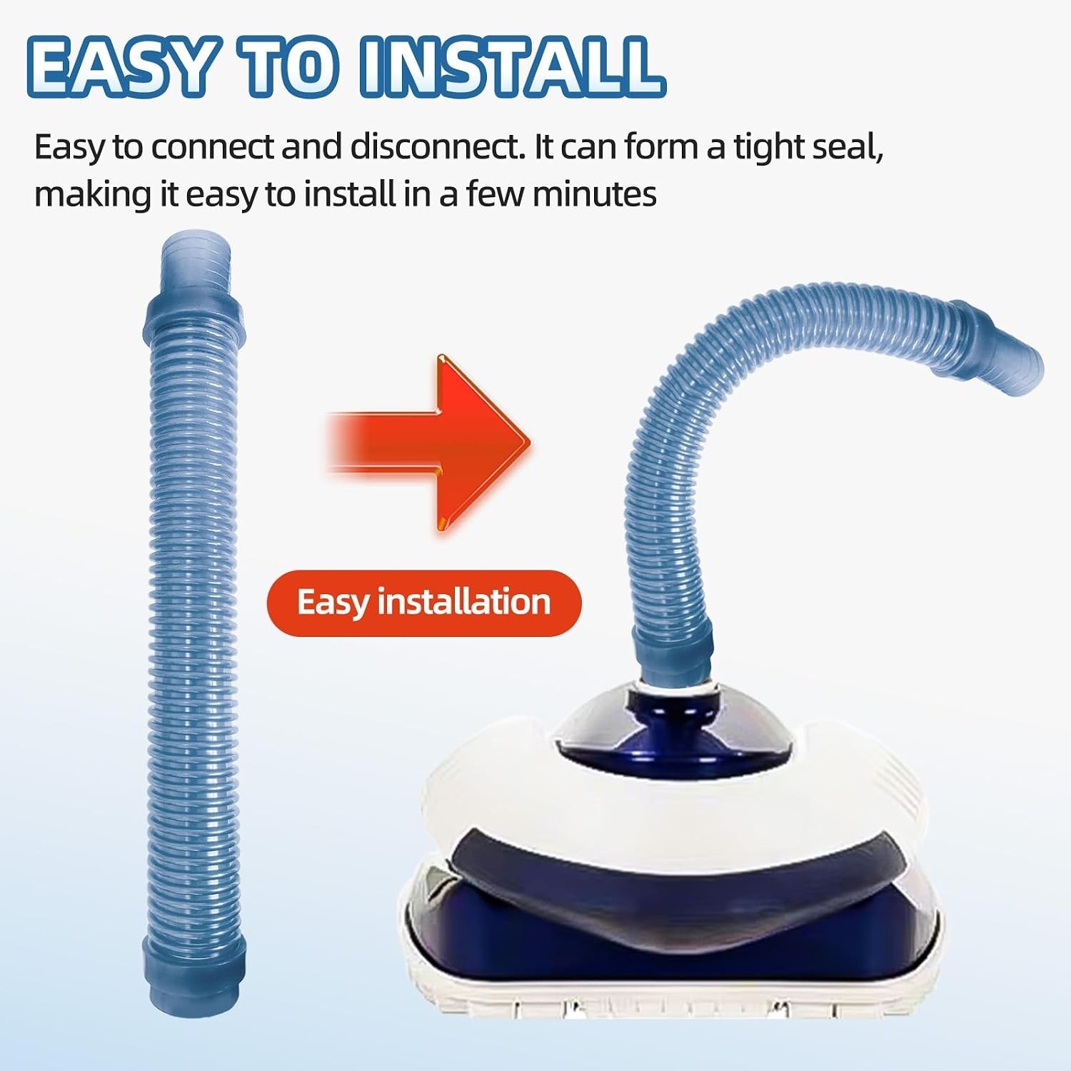 Durable Blue GW7911 Cleaner Hose for Pentair Kreepy Krauly GW7900, 14.75&Prime; Length