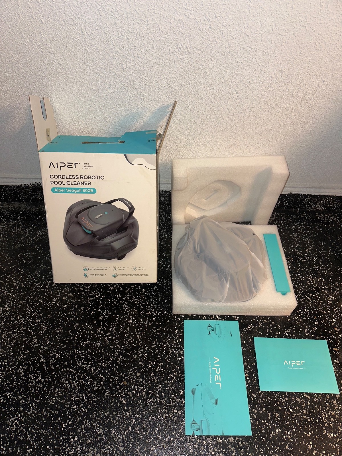 AIPER Seagull 800B Cordless Robotic Pool Cleaner ZT2001 Dark Gray NO CORD