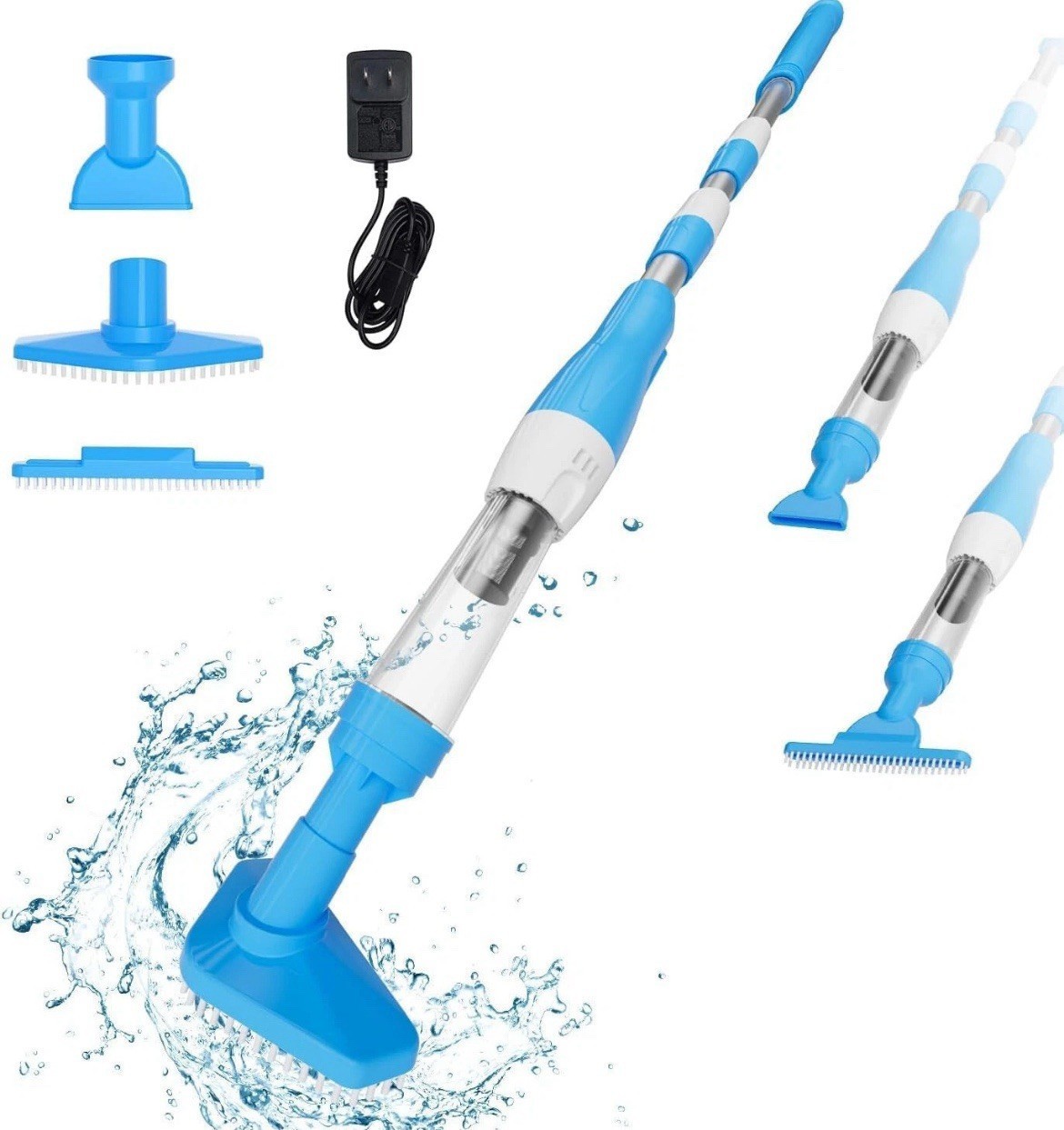 3 in 1 Cordless Rechargeable Pool Vacuum, Handheld Pool Cleaner Ideal for Spas