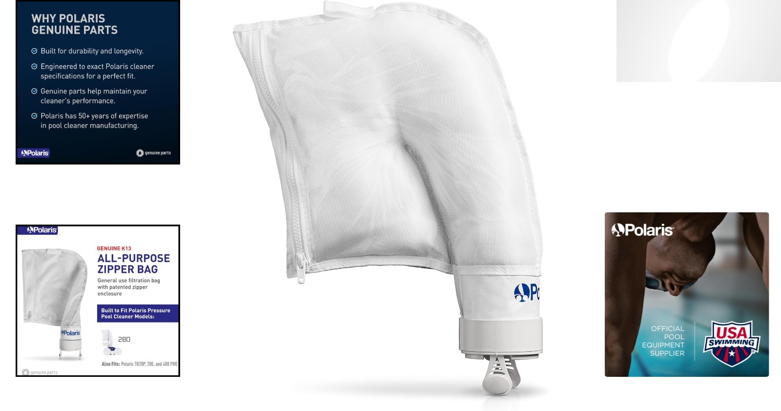 High-Efficiency K13 Zipper Debris Bag for Pressure-Side Pool Cleaners – 1 Count