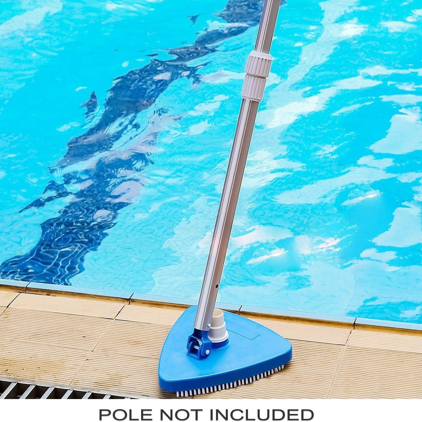 Triangular Pool Vacuum Head Plastic Weighted for Vinyl Liner and Inground Pools