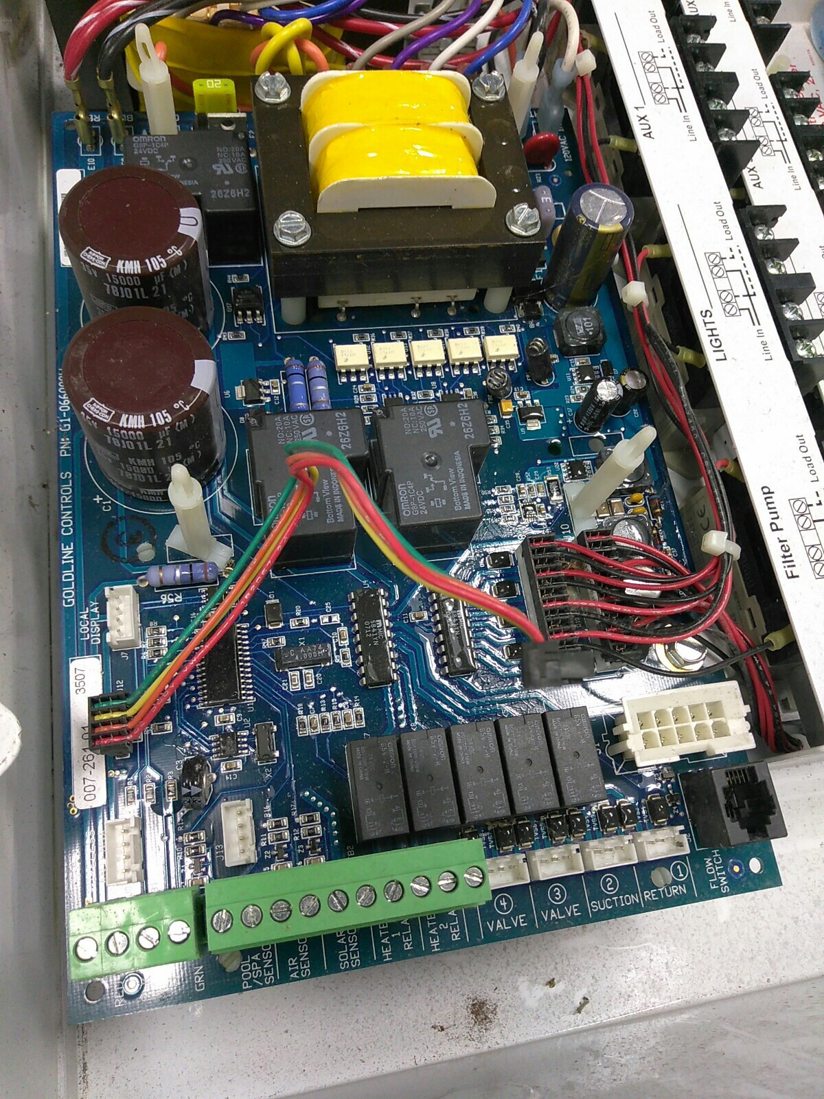 GOLDLINE Aqua LOGIC Automation CHLO RINATION AQL-PS-8 POOL Control Board (B6E