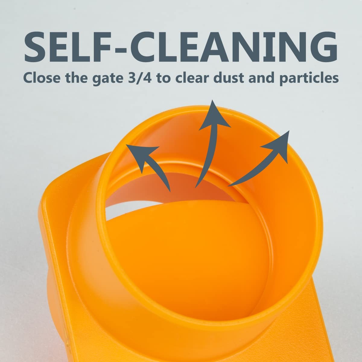 POWERTEC 70294-P6 2-1/2&Prime; Blast Gate 6-Pack Anti-Clog ABS Plastic Dust Collect