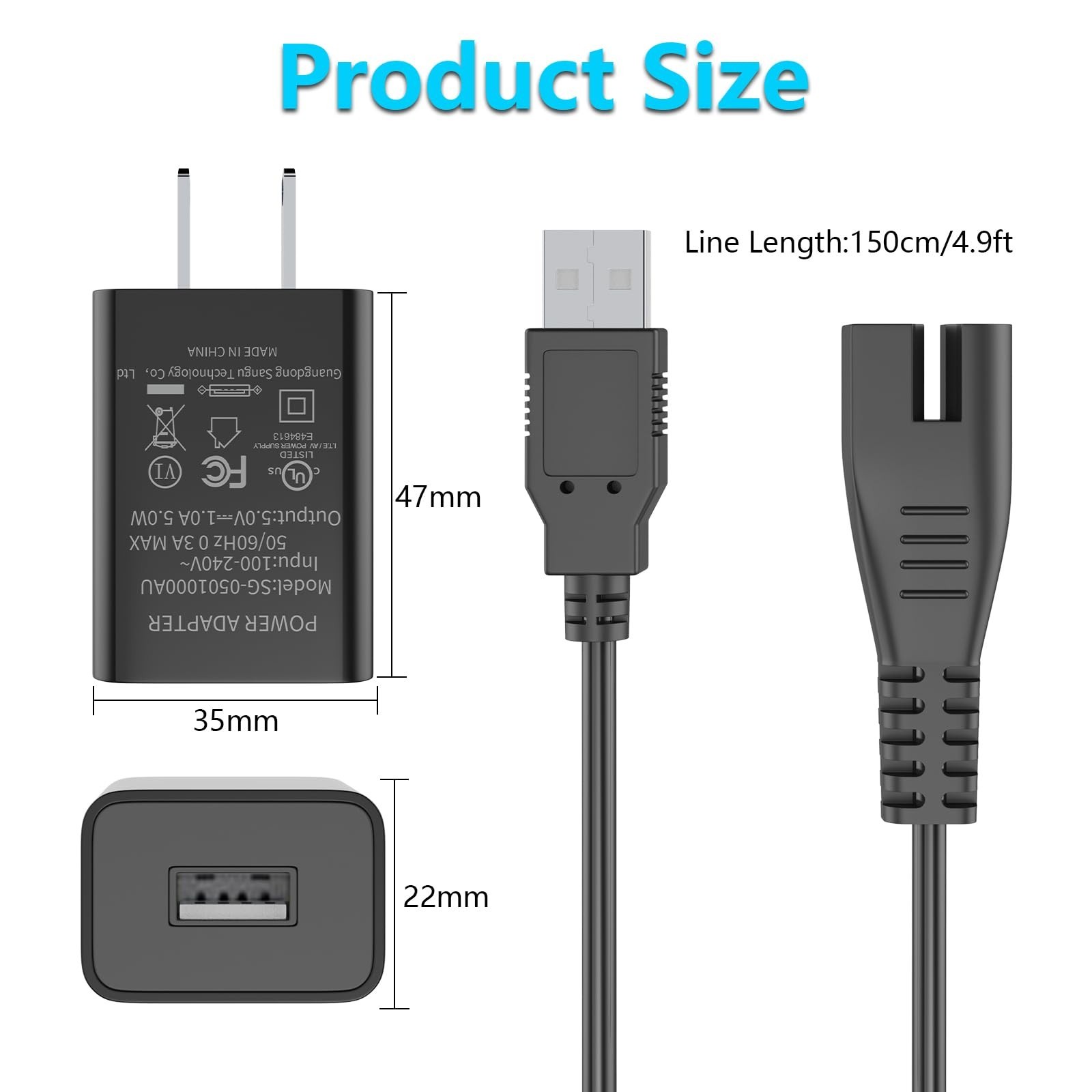5V Charger for Cordless Pool Vacuum Cleaner – Compatible with Xtrovac 100 110 20