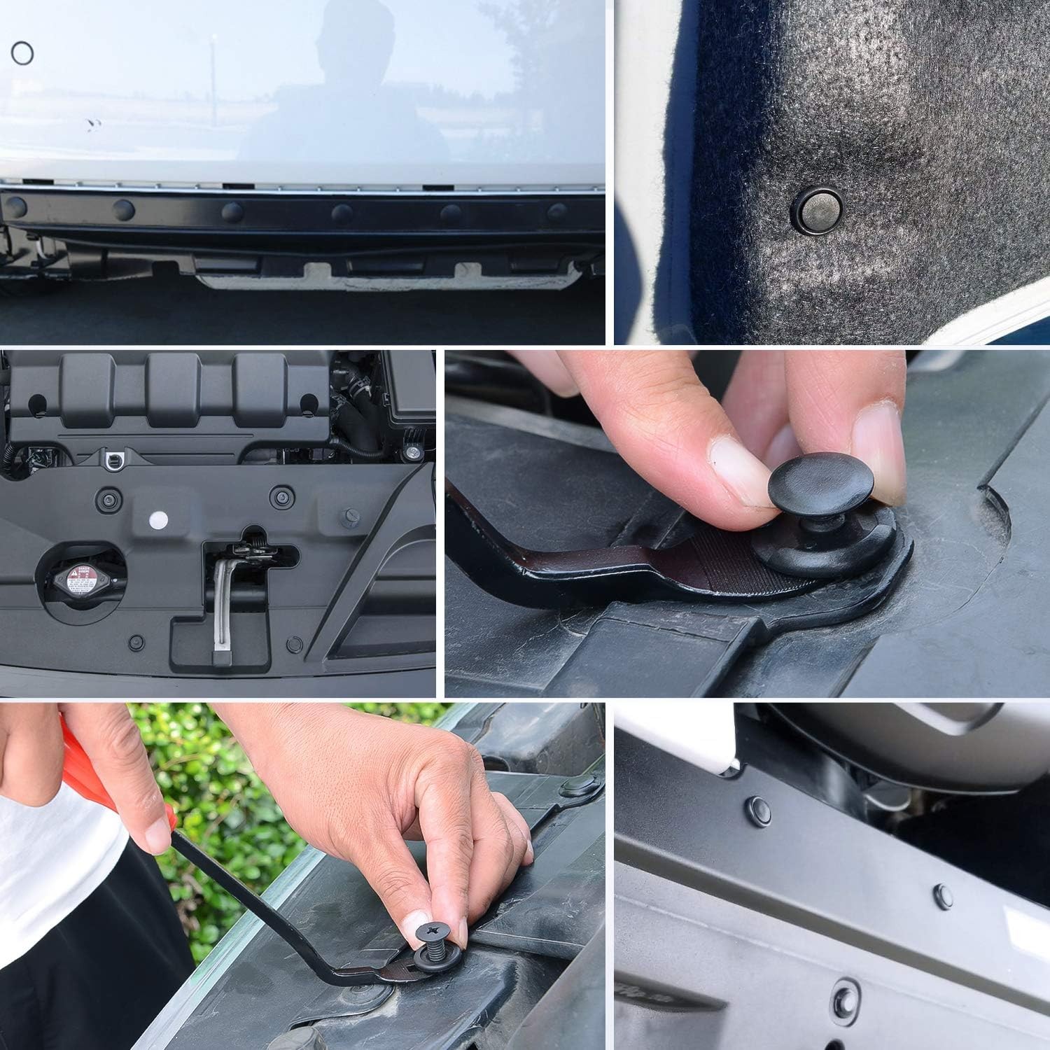 Car Retainer For GM Ford Toyota Honda Chrysler – 120 Clips 6.3mm 8mm 9mm 10mm
