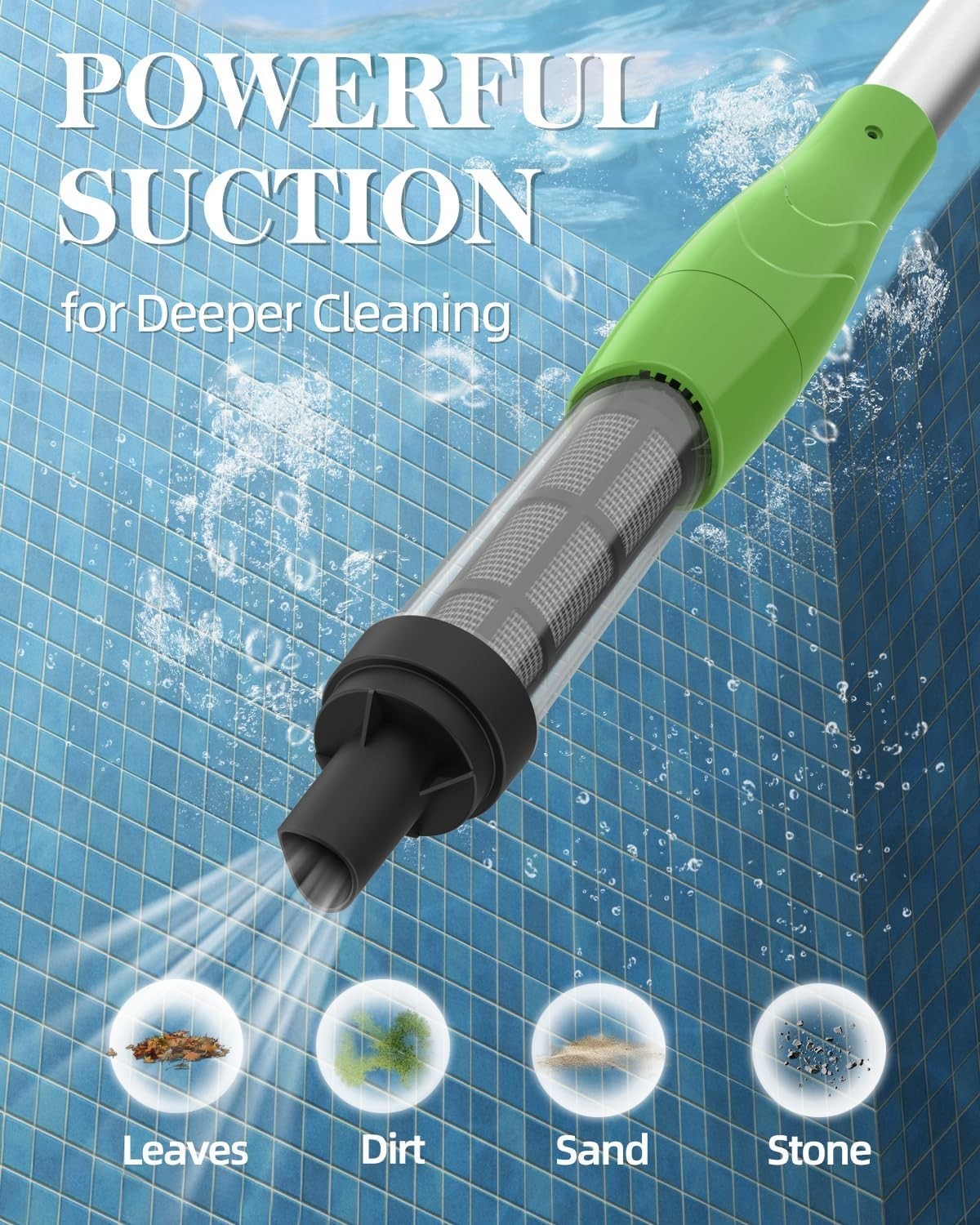 Handheld Cordless Pool Vacuum 90 Min Run Rechargeable Spa Debris Sand Cleaner