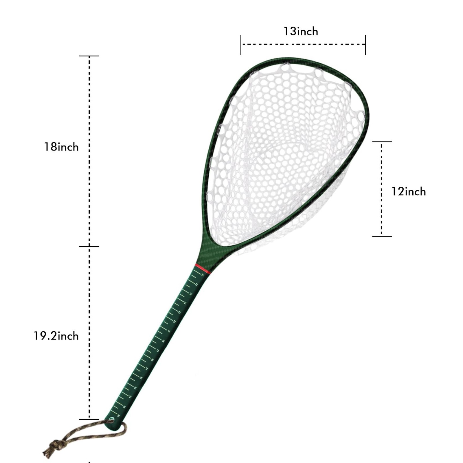 Riverruns Fly Fishing Landing Net Carbon Fiber Trout Net with Measurement Han…