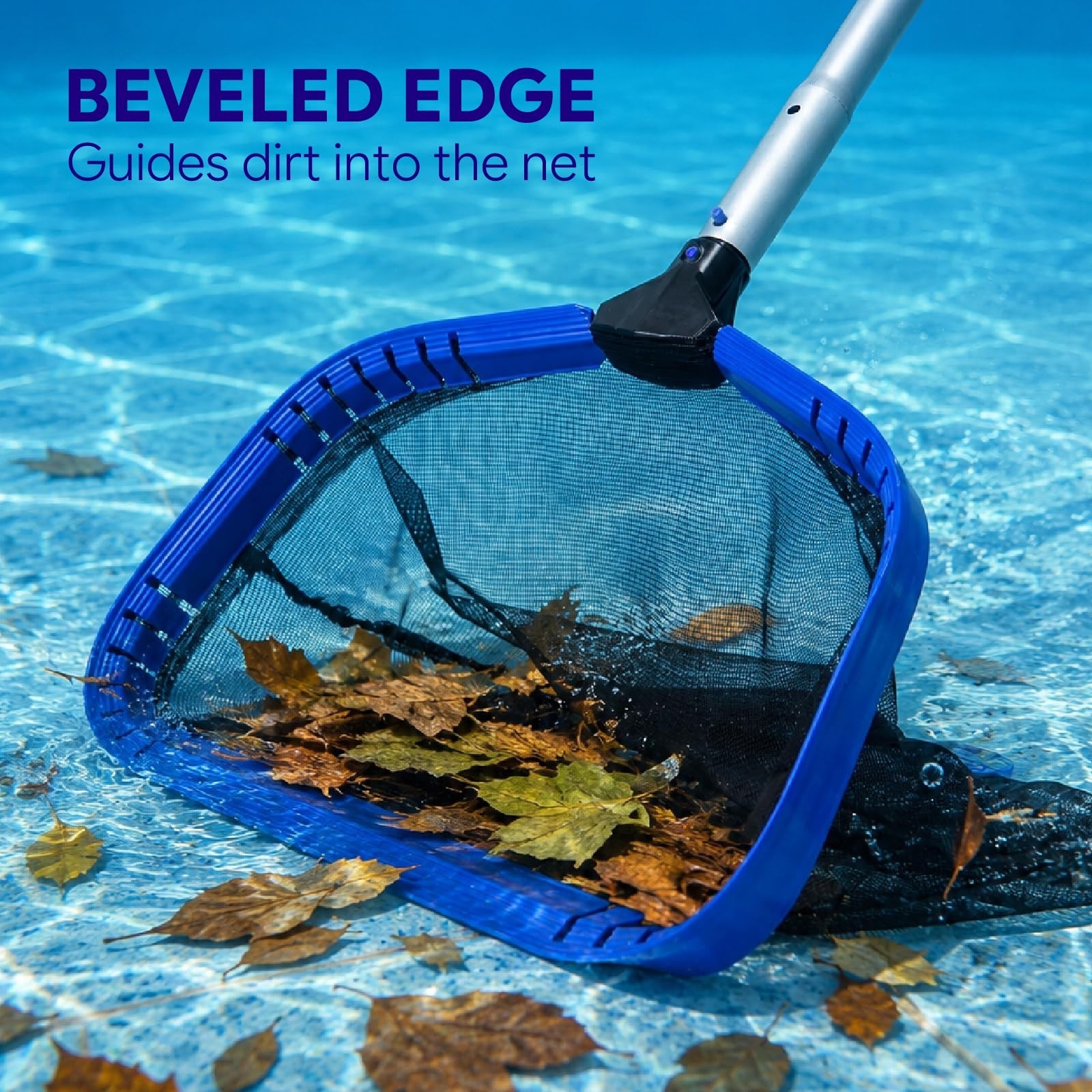 All-in-One Pool Cleaning Kit – Heavy Duty Leaf Skimmer, Brush & Adjustable Pole
