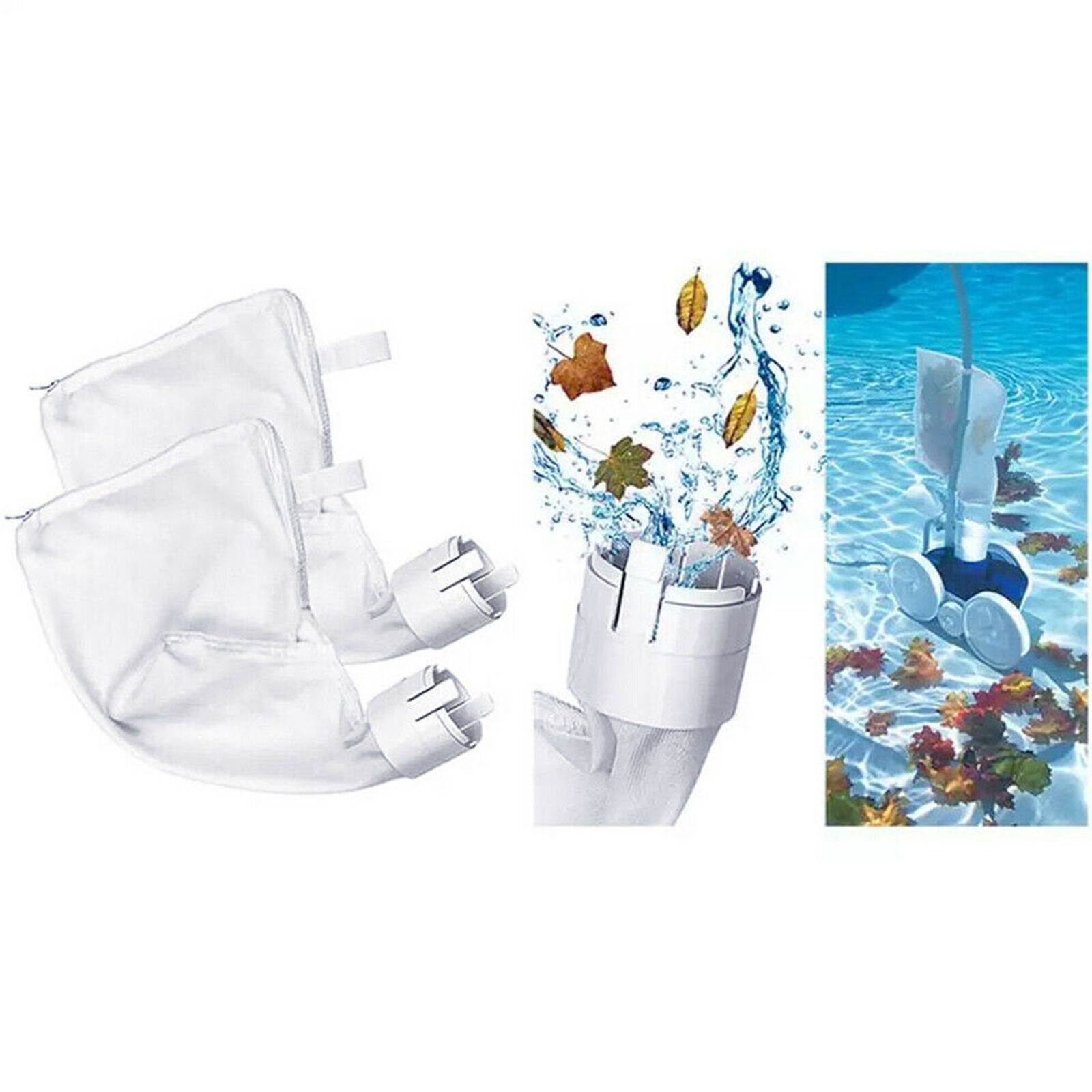 2 Pack Polaris 360 Replacement For 360 380 Pool Cleaner Zipper Bag All Purpose