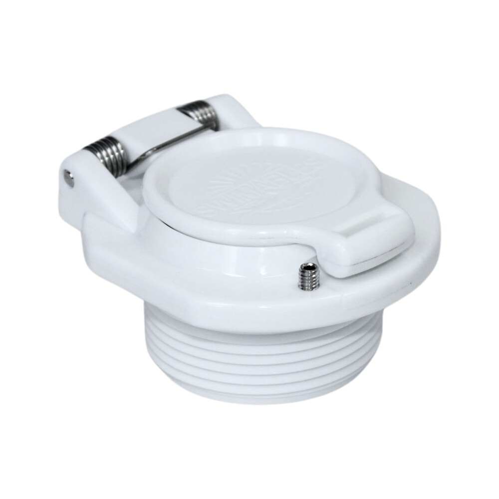 Pool Vac Lock Safety Fitting Compatible w/ Hayward & Pentair 1.5&Prime; Thread White