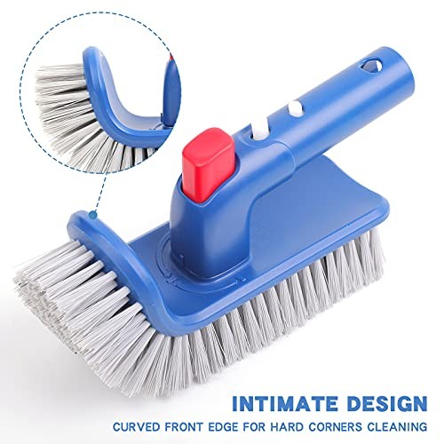 Pool Brush Head for Cleaning Walls,Steps & Corners,Rotatable Hand Scrub