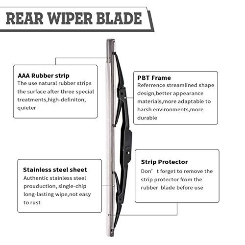 Rear Wiper Arm & Blade Kit,Exact-Fit Replacement for Porsche Cayenne 03-09