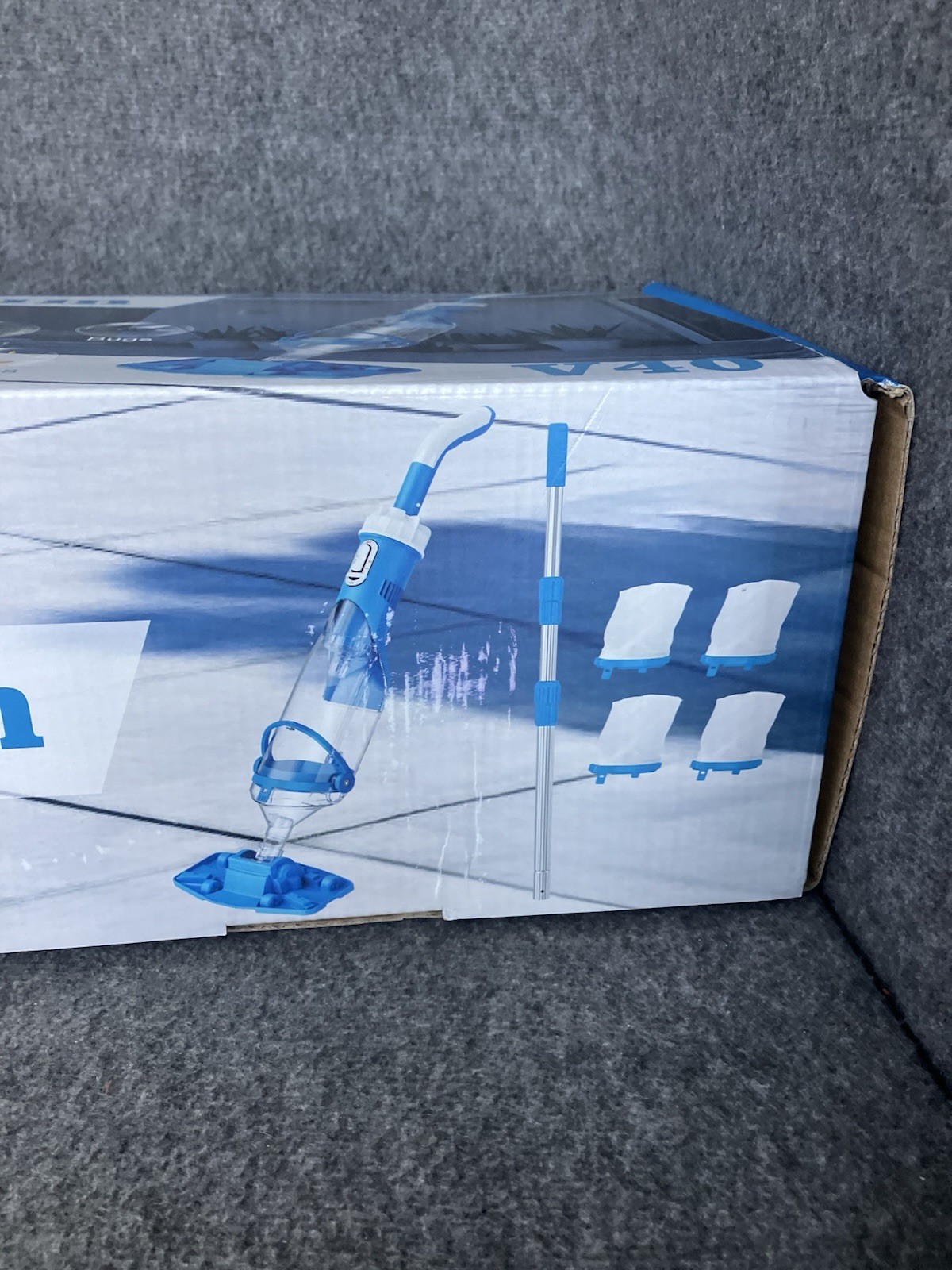 TEGUY V40 Handheld Pool Vacuum 40W 18.5GPM Dual Head for Above/In-Ground Pools