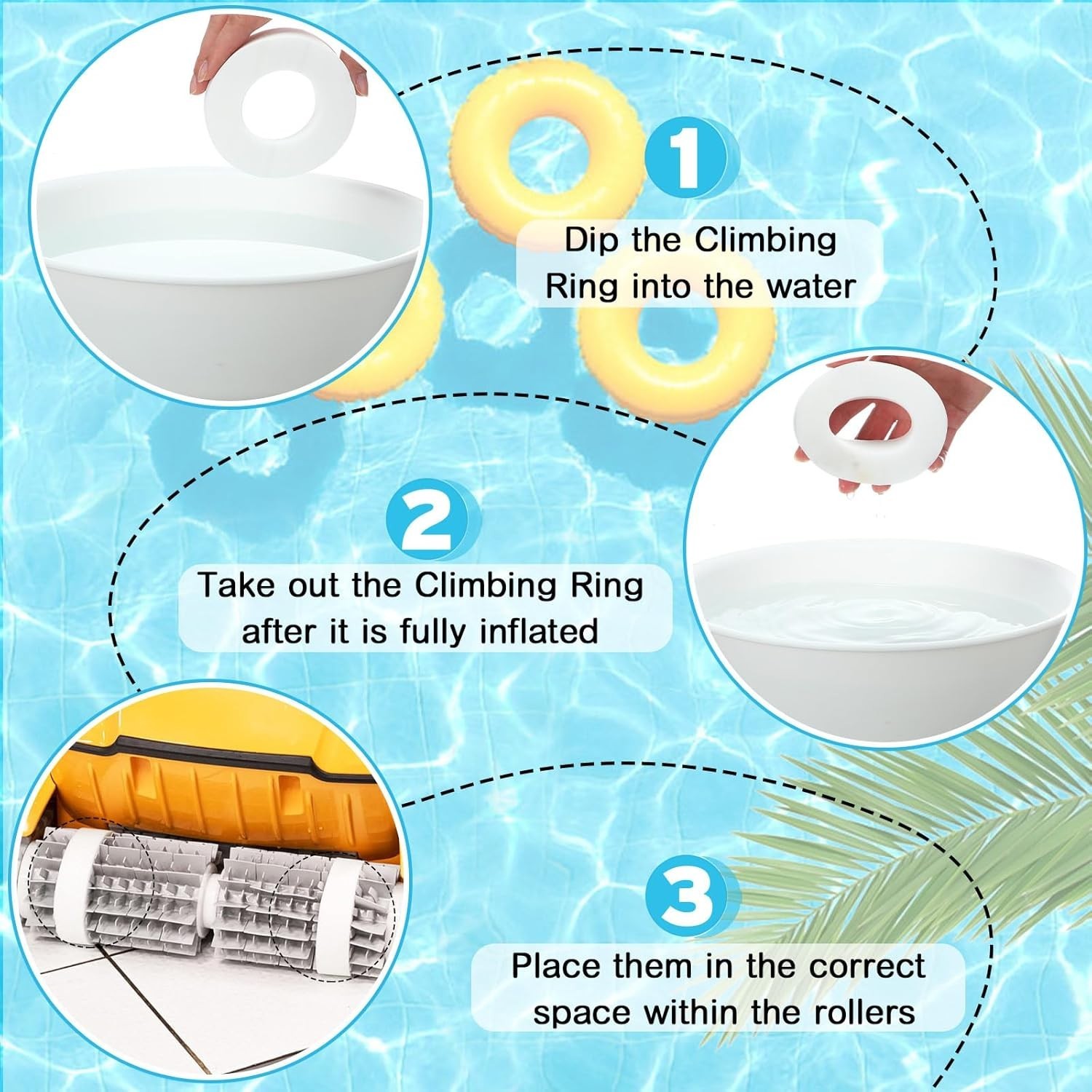 8 Climbing Rings for Maytronics Dolphin Robotic Pool Cleaners – 6101611-R4